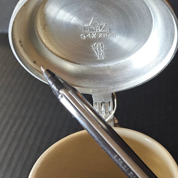 Vtg. Gerz German Zinc Lidded Beer Stein Cobalt Blue Koptenumab Gotterhalt's - Picture 10 of 12